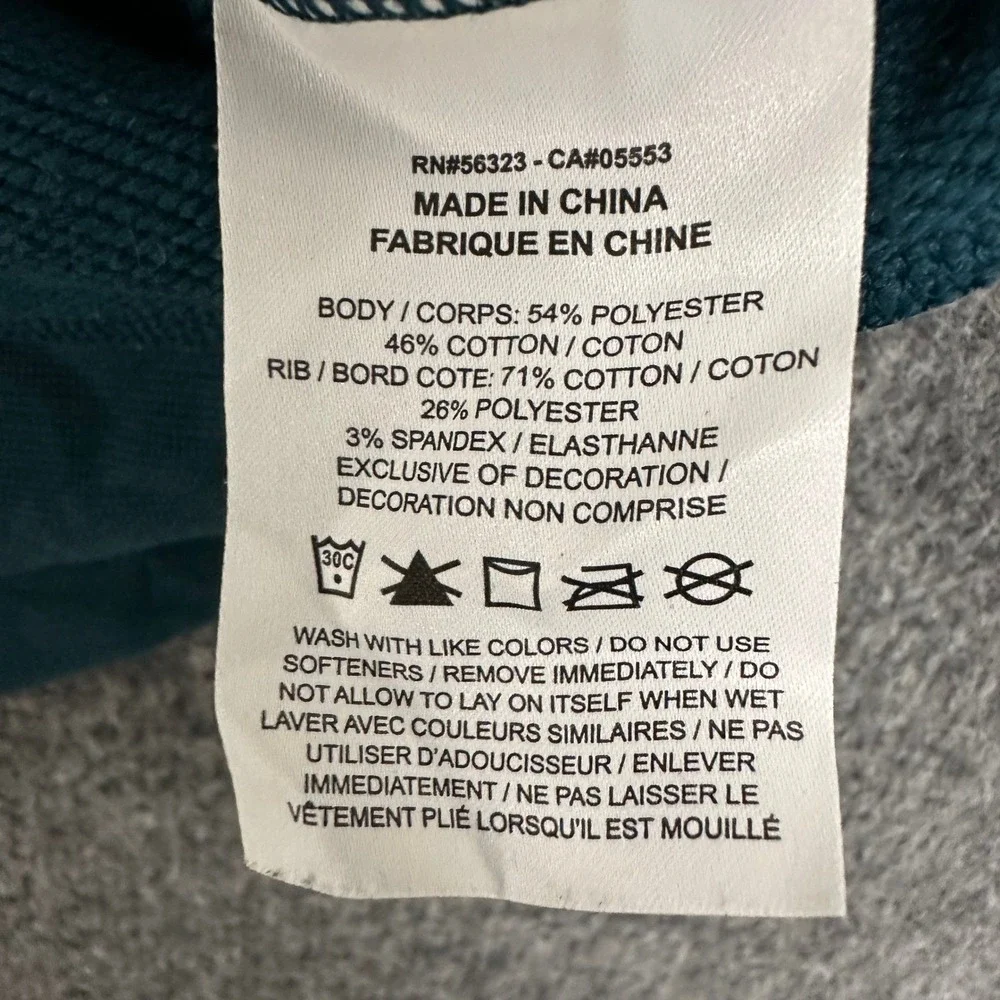 Nike Sweatshirt Womens Size XS Teal Dri-Fit Embossed Logo Pullover Raglan